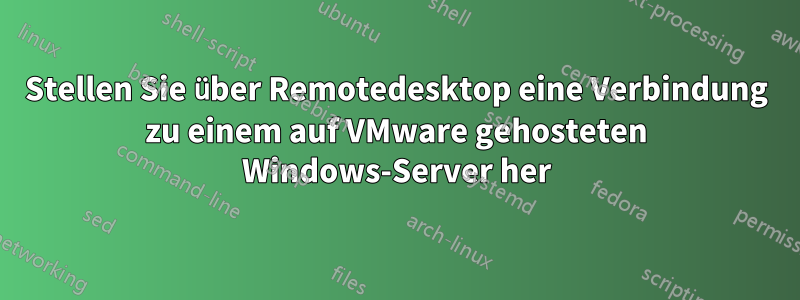 Stellen Sie über Remotedesktop eine Verbindung zu einem auf VMware gehosteten Windows-Server her