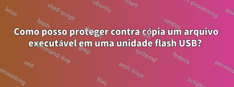 Como posso proteger contra cópia um arquivo executável em uma unidade flash USB? 