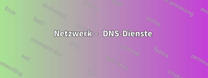 Netzwerk – DNS-Dienste