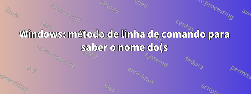 Windows: método de linha de comando para saber o nome do(s) meu(s) dispositivo(s) de gravação de áudio?