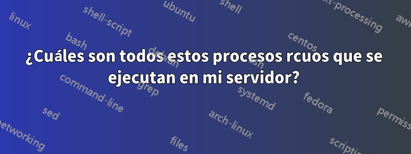 ¿Cuáles son todos estos procesos rcuos que se ejecutan en mi servidor?