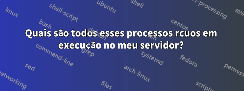 Quais são todos esses processos rcuos em execução no meu servidor?