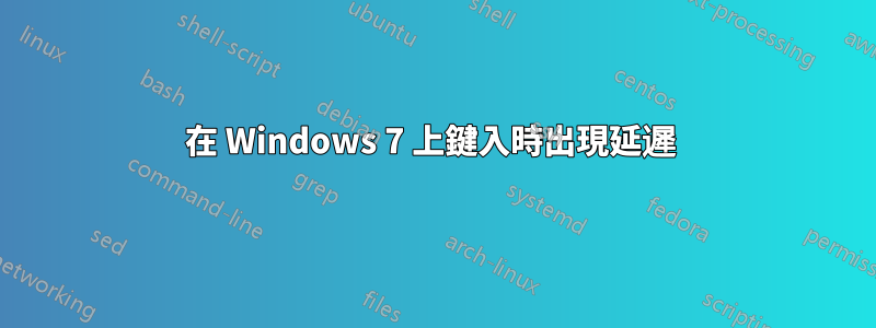 在 Windows 7 上鍵入時出現延遲 