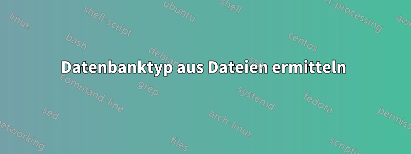 Datenbanktyp aus Dateien ermitteln