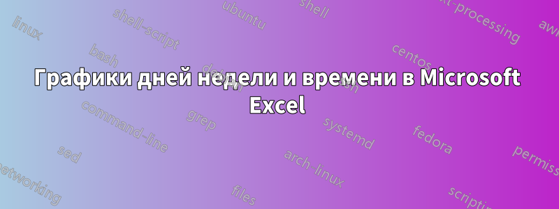 Графики дней недели и времени в Microsoft Excel