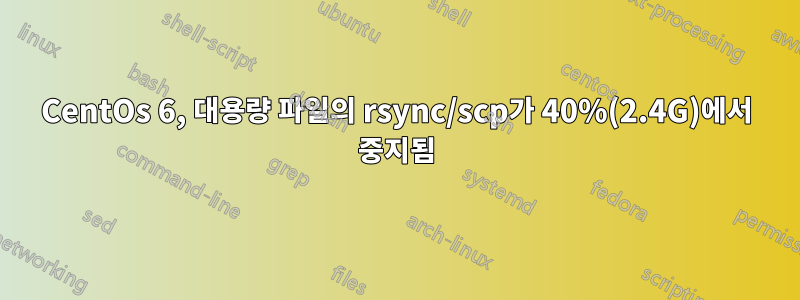 CentOs 6, 대용량 파일의 rsync/scp가 40%(2.4G)에서 중지됨