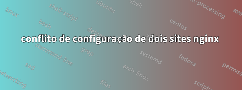 conflito de configuração de dois sites nginx