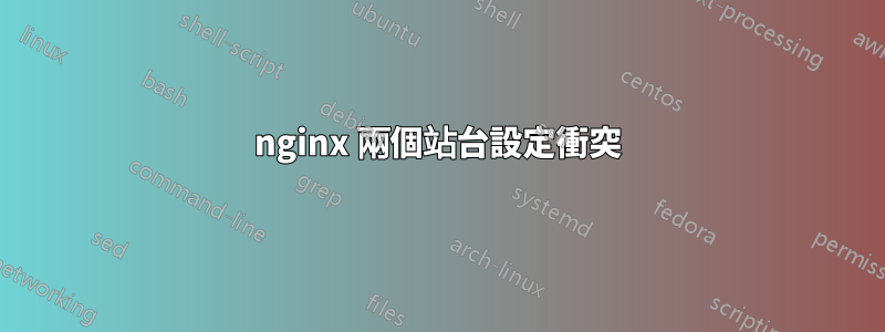 nginx 兩個站台設定衝突