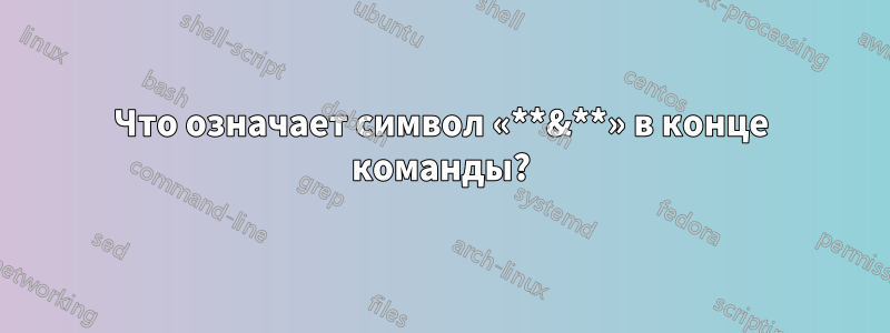 Что означает символ «**&**» в конце команды?