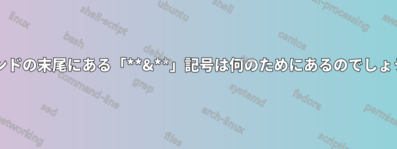 コマンドの末尾にある「**&**」記号は何のためにあるのでしょうか?