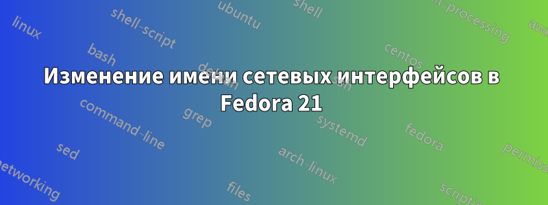 Изменение имени сетевых интерфейсов в Fedora 21