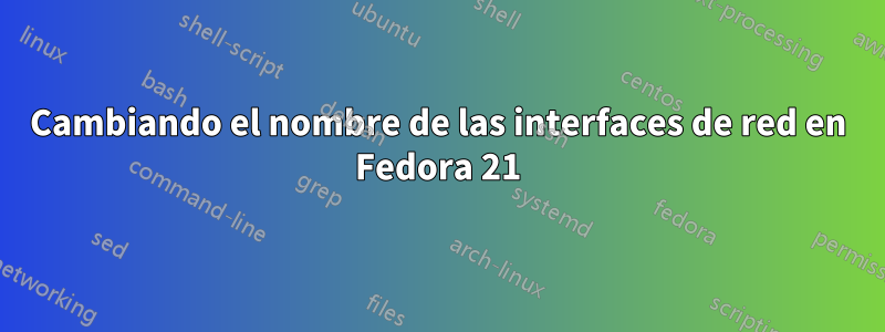 Cambiando el nombre de las interfaces de red en Fedora 21