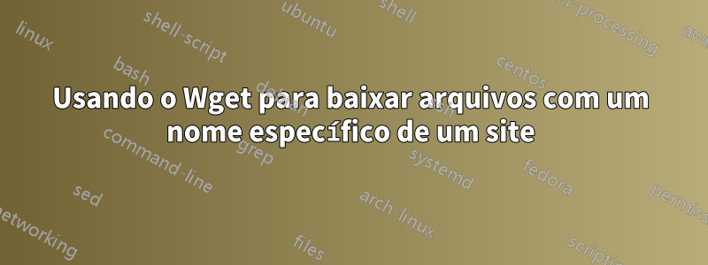 Usando o Wget para baixar arquivos com um nome específico de um site