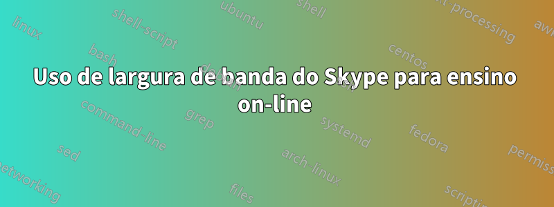 Uso de largura de banda do Skype para ensino on-line