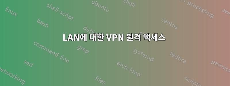 LAN에 대한 VPN 원격 액세스