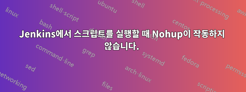 Jenkins에서 스크립트를 실행할 때 Nohup이 작동하지 않습니다.