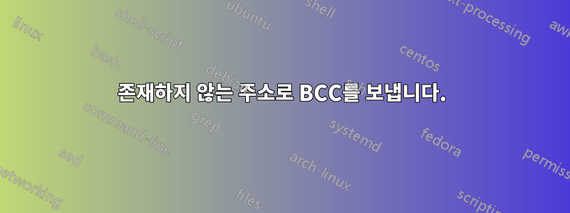 존재하지 않는 주소로 BCC를 보냅니다.