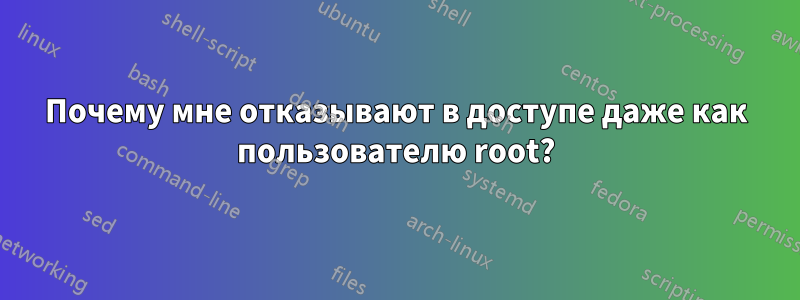 Почему мне отказывают в доступе даже как пользователю root?