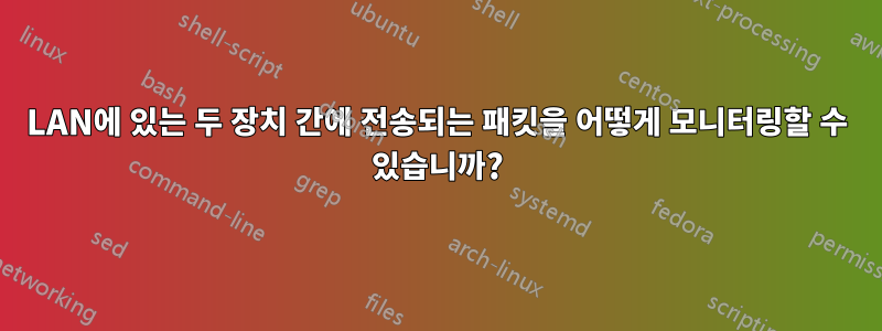 LAN에 있는 두 장치 간에 전송되는 패킷을 어떻게 모니터링할 수 있습니까?