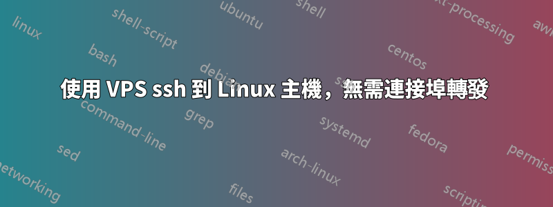 使用 VPS ssh 到 Linux 主機，無需連接埠轉發