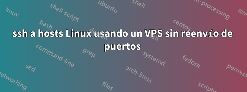 ssh a hosts Linux usando un VPS sin reenvío de puertos