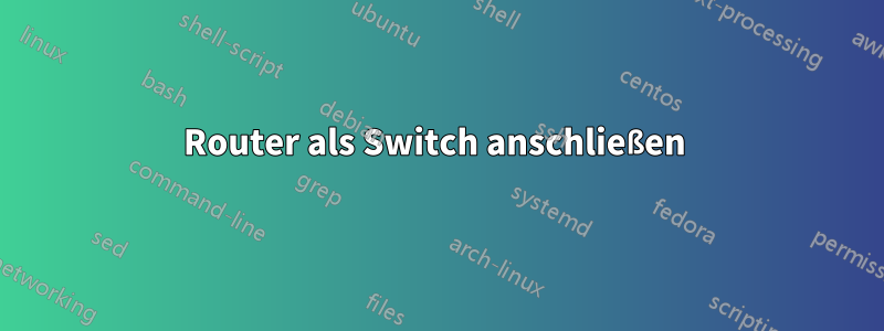 Router als Switch anschließen 