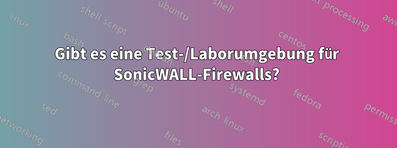 Gibt es eine Test-/Laborumgebung für SonicWALL-Firewalls?