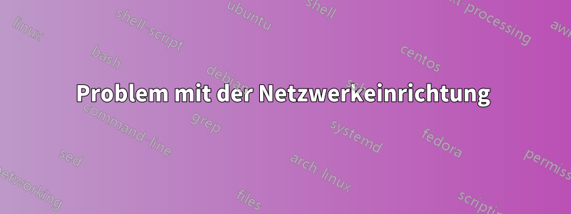 Problem mit der Netzwerkeinrichtung