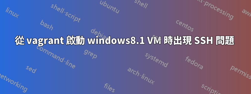 從 vagrant 啟動 windows8.1 VM 時出現 SSH 問題