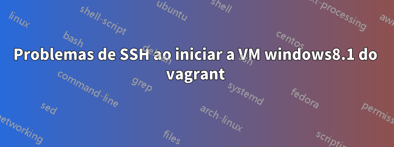 Problemas de SSH ao iniciar a VM windows8.1 do vagrant