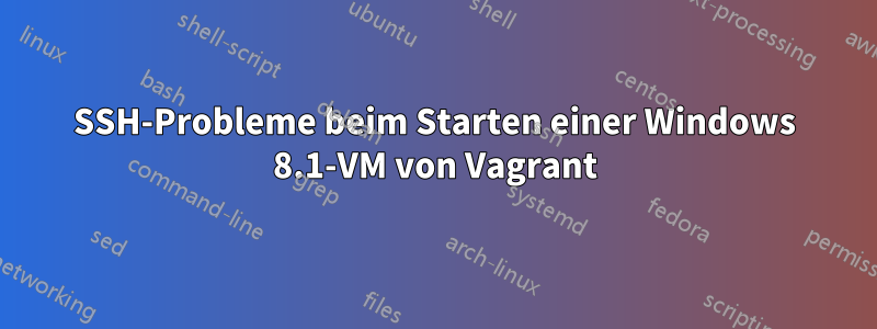 SSH-Probleme beim Starten einer Windows 8.1-VM von Vagrant