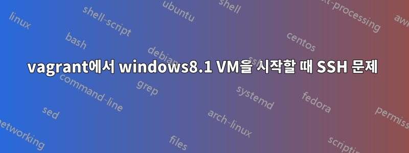 vagrant에서 windows8.1 VM을 시작할 때 SSH 문제