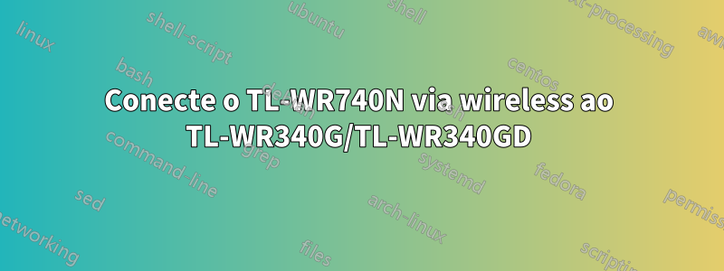 Conecte o TL-WR740N via wireless ao TL-WR340G/TL-WR340GD