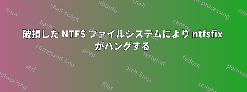 破損した NTFS ファイルシステムにより ntfsfix がハングする