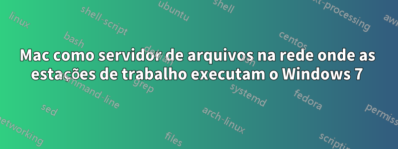 Mac como servidor de arquivos na rede onde as estações de trabalho executam o Windows 7