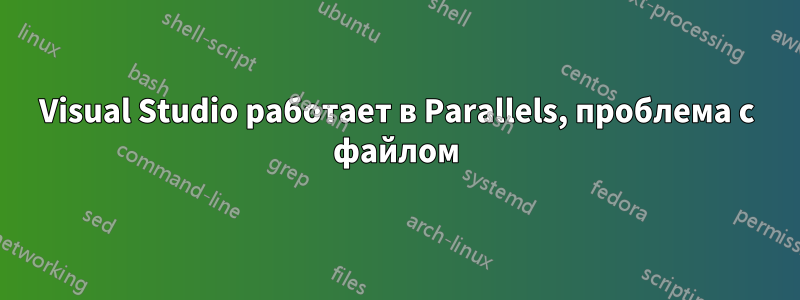 Visual Studio работает в Parallels, проблема с файлом