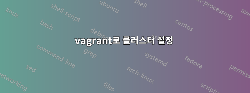 vagrant로 클러스터 설정