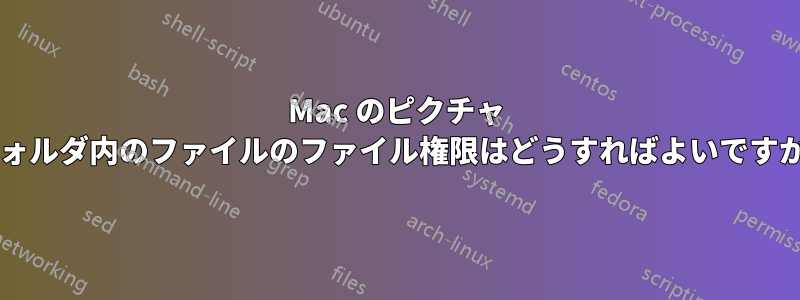 Mac のピクチャ フォルダ内のファイルのファイル権限はどうすればよいですか?