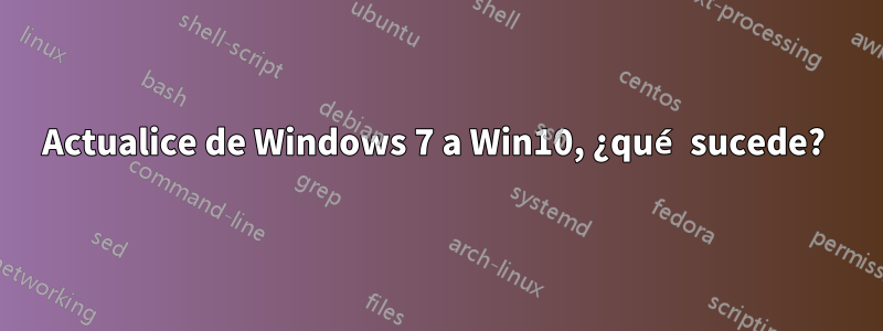 Actualice de Windows 7 a Win10, ¿qué sucede? 