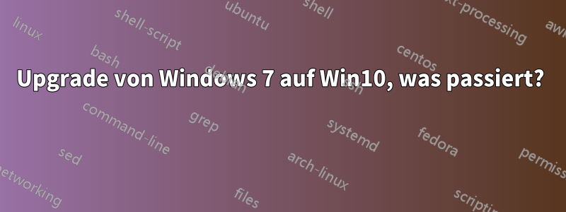 Upgrade von Windows 7 auf Win10, was passiert? 