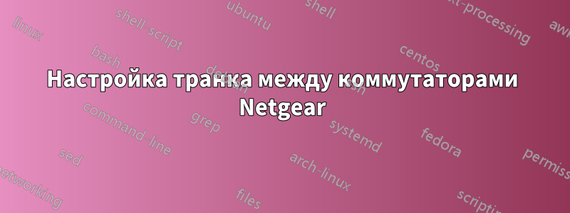 Настройка транка между коммутаторами Netgear