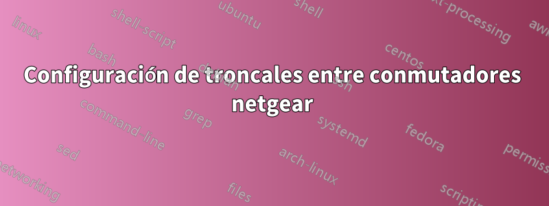 Configuración de troncales entre conmutadores netgear