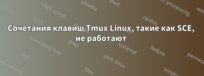 Сочетания клавиш Tmux Linux, такие как SCE, не работают