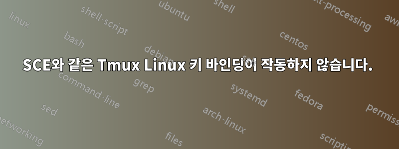 SCE와 같은 Tmux Linux 키 바인딩이 작동하지 않습니다.