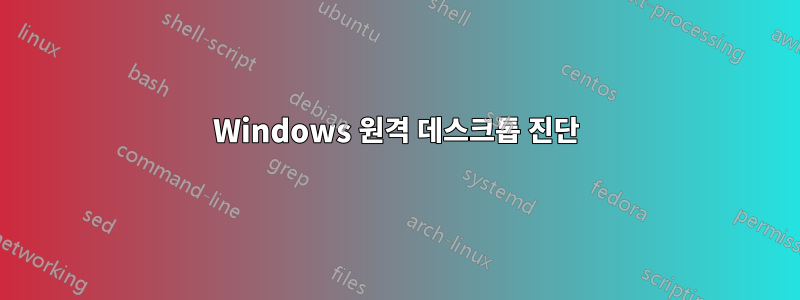 Windows 원격 데스크톱 진단