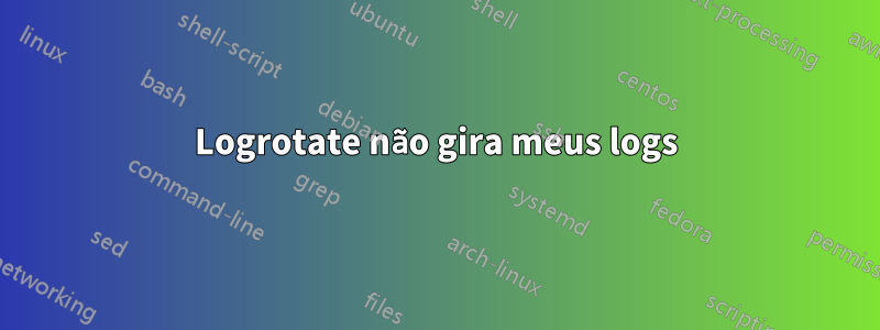 Logrotate não gira meus logs