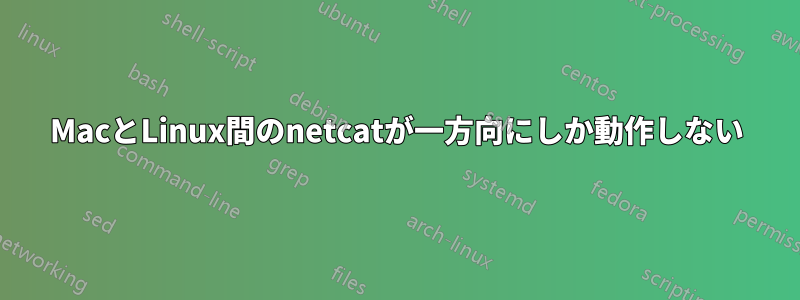 MacとLinux間のnetcatが一方向にしか動作しない