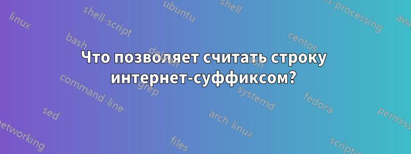 Что позволяет считать строку интернет-суффиксом?