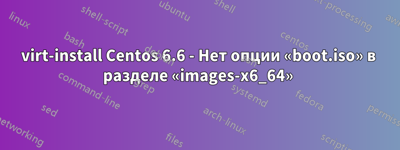 virt-install Centos 6.6 - Нет опции «boot.iso» в разделе «images-x6_64»