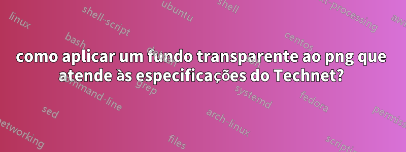 como aplicar um fundo transparente ao png que atende às especificações do Technet?